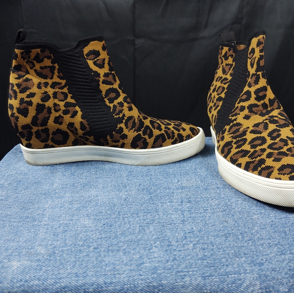 Leopard print MIA wedges